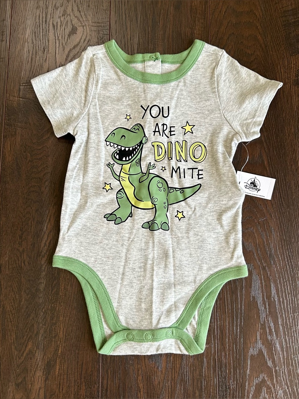 Disney Baby Pixar Toy Story Rex Dino Mite One Piece Bodysuit Dinosaur 18-24m
